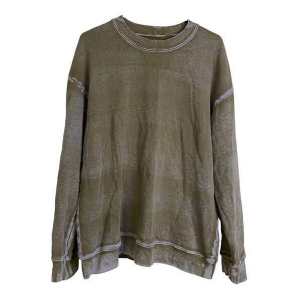 Raquel Allegra Sweatshirt Womens Size 2 Brown Pullover Crew Neck Handmade LA - Picture 1 of 12